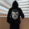 Men's Hoodies Youth Custom Diamond Skull Warm Sweatshirt Casual Winter Hoodie Luxury Plus Fleece Tops Pullover