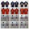 Herrar Fotboll 1 Justin Fields tröja 23 Devin Hester 29 Tarik Cohen 32 David Montgomery 51 Dick Butkus Marinblå Vit Orange Team Alla sydda Vapor Color Rush Uniform