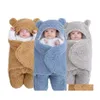 Sleeping Bags Baby Slee Bag Trasoft Fluffy Fleece Born Receiving Blanket Infant Boys Girls Clothesslee Nursery Wrap Swaddle 29 Drop Dhs9Q