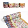 8 Stück Goldfolie Blumen Washi Tapes Set 15 mm 20 mm blühende Rose Gänseblümchen selbstklebende Abdeckbänder für die Tagebuch-Album-Dekoration A7179