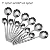 Dinnerware Sets 24Pcs Luxury Mirror Silver Cutlery Set Stainless Steel Tableware Home Steak Knife Fork Spoon Flatware Silverware