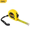 DELI Portable Tape Measure 2m 3m 5m Household Steel Measuring Tape Automatic Locking Ring Ruler Stainless Steels Thickened