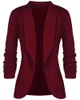 Trajes de mujer 2022 bufanda cuello manga larga cintura alta un solo botón primavera y otoño Oficina señora Blazer traje femenino U453