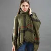 Scarves Autumn and winter new large loose shawl women's cloak high neck Plaid warm scarf tassel Cloak