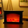 Jewelry Pouches LED Night Light Home Fireplace Lamp Flame Vintage Harajuku Lamps For Kids Bedroom Casual Fashionable Plug