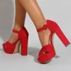 Замшевая лодыжка ремешка 2022 Платформа Dropship Summer Cunky Wedding Fashion Office Lady Woman Shoes Sandals T221209 978