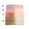 Ethnic Clothing Tie Dye Hijab Jersey Cotton 55 175cm Headscarves For Women Muslim Fashion Elastic Shawls Islamic Scarf Ladies Modal