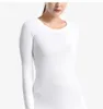 Lu Swift 2.0 T-shirt lunga manica elastica da palestra Yoga Camicie da donna Slim Mesh Giacca sportiva da corsa Quick Dry Black Fitness Felpe Top leggings