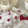 Panties Underwear 5pc/lot Middle Waist Cotton Strawberry Lovely Print Briefs Young Girl Teenager Fashion Students M L XL