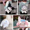 Plush Backpacks Kawaii Japanese Style Backpack White Dog Back Bag Girls School Cartoon Kuromied Bags Girlfriend Kids Children Gifts Dho8G