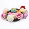 Decoratieve bloemen 8 cm zijden rozen hoofd bruiloft muur bruids accessoires opruiming kerstkrans decoraties huisdecoratie kunstmatig