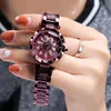 Luxury Ladies Dress Quartz Diamond Alloy Gift Women's Watches Trend of Fashion Personality to Run the Windmill Stainless Stee315m