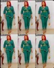 レディースツーピースパンツ2022ティラピアビーズアフリカンオールスタイルのピース女性サマーセット不規則なトップソリッドファッション衣装