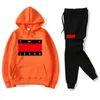 Fashion Men's and Women's Tracksuits Hooded 2 Pieces Set Hoodie Sweatshirt Sweatpants Sportwear Jogging suit SIZE S--3XL225o