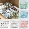 Storage Bags Cotton Linen Desktop Basket Sundries Box With Handle Desk Makeup Organizer For Kids Toys Books Office Stationery