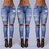 Lady Jeans Hole Jeans Leggings Cool Denim Vintage Pantalones casuales de cintura alta recta Jeans delgadas para femenino