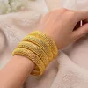 Bangle Annayoyo Trendy peut ouvrir 1pcs Moyen-Orient Arabe Dubai Gold Color Bangles Bracelet For Women African Jewelry Cadeaux