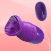 Vibrator Zunge Klitoris Wasserdichte USB Power Doppel Jump Ei Schock Masturbator Stimulator Vaginale Massage Squirt Für Frauen