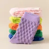 Зимние теплые пушистые носки у женщин Симпатичные мягкие эластичные коралловые бархатные носки для полотенец для полотенец в воздухе дышащие чистые цвета