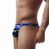 Mutande Biancheria intima da uomo sexy Slip Lingerie Bikini Jock Straps Camouflage Mens Mesh Mutandine traspiranti Custodia per pene