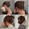 Neue Frauen Elegante Gold Silber Hohl Geometrische Metall Haar Klaue Vintage Haar Clips Stirnband Mode Haar Zubehör