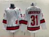 Film hokeja na lodzie noszą koszulki zszyte 31frederikandersen 67maxPacioretty 8brentburns 86teuvoteravainen reverse retro pusta 25. rocznica koszulka