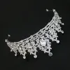 Gümüş Kristaller Gelin Kraliyetleri Başlıklar Kadınlar İçin Parti Töreni İçin Parlak Boncuklu Tiaras Düğün Gelinleri Saç Aksesuarları Takılar He216v