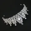 Silver Crystals Bridal Crowns Headpieces Sparkle Beaded Tiaras For Women Party Ceremony Wedding Brides Hair Accessories Jewelry He205M