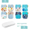 천 기저귀 happyflute 8 diapers8 inserts baby one size 조정 가능한 세척 가능한 재사용 기저귀 221107 드롭 배달 dhyza