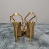 Sexy Loslandifen 14 см. Платформа высокие каблуки лодыжка сандалии открытые пальцы для вечеринки Sanke Gladiator Женская обувь T221209 F4131