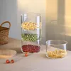 Storage Bottles Stackable Transparent High Borosilicate Glass Can Kitchen Bottle Food Bulk Container Sealed With Cover Home Organization