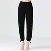 Stage desgaste da moda Gary Black Long Pants for Dance Practice Sortpants Coloque as pernas da dança moderna feminino Treinamento de jazz roupas de jazz