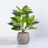 Decorative Flowers Artificial Banyan Plants Tropical Fake Ficus Tree Plastic Silk Floral For Home Desk Party Wedding Decoration