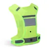 Motorcykelkl￤der LED -reflekterande Vest Running Gear med p￥se USB -laddning av ultral￤tt s￤kerhet f￶r nattcykling