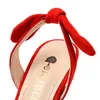 Skor Sandaler Bow-Knot BigTree Women Suede Stiletto Heeled Summer High Heels Pumpar Fashion T230103 B07B
