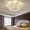 Plafonniers Moderne Simple Luxueux Salon Lampe Chambre Chaud Et Romantique Mariage Rond Cristal Led Branche