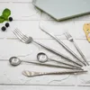 Dinnerware Sets Dining Table Kitchen Decoration Nordic Dessert Spoon Knife Fork Picnic Utensils Vaisselle Cuisine Home Tableware