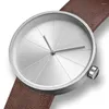 Polshorloges Minimalistische heren modehorloges Simple Men Business Leather Band Quartz Waterdichte horloge relogio masculino