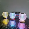 Table Lamps Lamp Diamond Ball USB Night Light Christmas Kids Gift Desk Bedroom Bedside Bar Crystal Lighting Fixtures