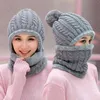 Sciarpe Cappelli, sciarpe e guanti, set caldo nel 2018, cappello Pom lavorato a maglia con isolamento termico