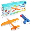 17,5 tum stora flygplan Toys With Launcher 2 Flight lägen LED Light Foam Glider Plan Outdoor Flying Toy 2 Planes