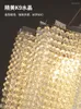 Kronleuchter Großer langer K9-Kristall-Kronleuchter, moderne italienische Lichter, europäische Luxus-Droplight-LED-Lampe, Durchmesser 120 cm, Höhe 200 cm