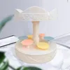 Bakeware Tools Rotating Carousel Cupcake Holder Stand Rotary Sushi Machine For Event Festival Banquet