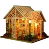 Doll House Accessories DIY Dollhouse Wooden Houses Miniatures for Dolls Furniture Kit Toys Children Gift Sosa Greenhouse LJ201126 DR DHPIT