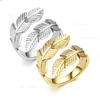 Angel Wing Feather Ring Band Wrap Hip Hop Stainless Steel Rings for Women Men Fashion Fine Jewelry Will and Sandy