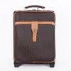 Toppklass Real Calf Leather Travel Bagage Rolling Case Men244p