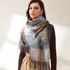 Scalves Hat Rękawica Zestaw Scarf Dostosowane wygodne i ciepły dygnera na zewnątrz Wzór w kratę moda zima