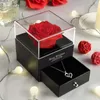Mücevher Torbaları Gül Çiçek Hediye Kutusu Yüzük Küpe Kolye Depolama Düğün Noel Sevgililer Yapay Ebedi Mücevher Kılıfı