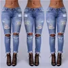 Lady Jeans Hole Jeans Leggings Cool Denim Vintage Pantalones casuales de cintura alta recta Jeans delgadas para femenino