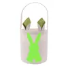 لحفلات الحفلات Bunny Easter Basket Diy Sublimation Toy Candy Bag Bag مع مقبض أكياس هدايا الأذن البوليستر C1212